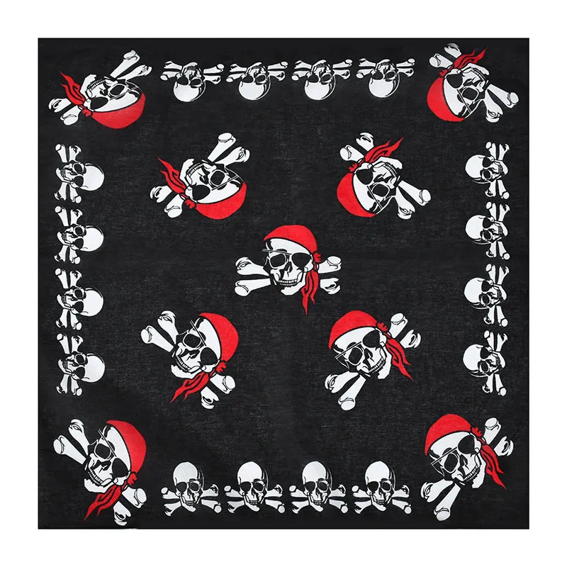 12 Pack Hip Hop Hip Hop Skull Square Cotton Men's and Women's Dress Up Halloween