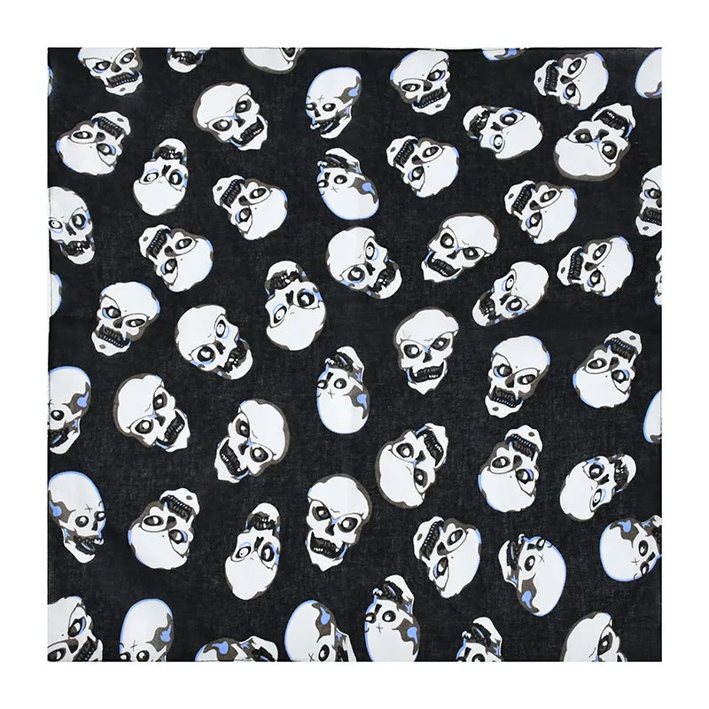 12 Pack Hip Hop Hip Hop Skull Square Cotton Men's and Women's Dress Up Halloween