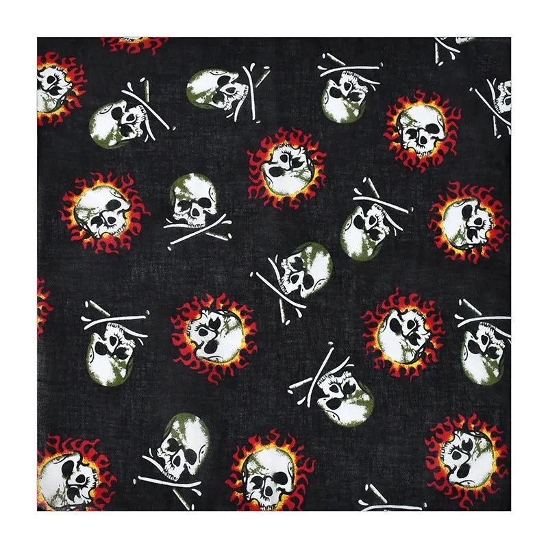 12 Pack Hip Hop Hip Hop Skull Square Cotton Men's and Women's Dress Up Halloween