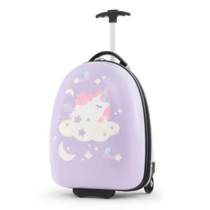 16 Inch Kids Carry-On Luggage Hard Shell Suitcase with Wheels-Pink