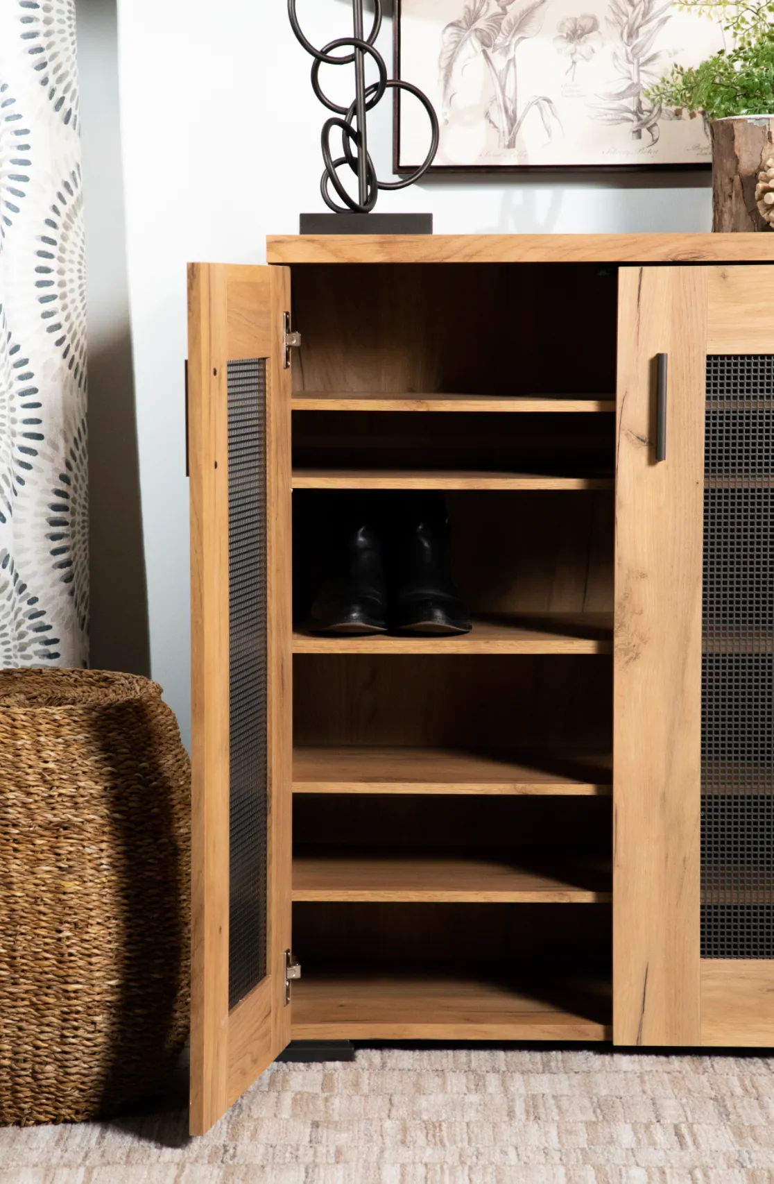 2  Door Accent Cabinet Golden Oak