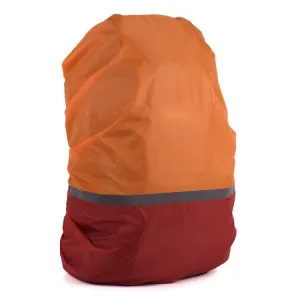 2 PCS Outdoor Mountaineering Color Matching Luminous Backpack Rain Cover, Size: S 18-30L(Red   Orange)