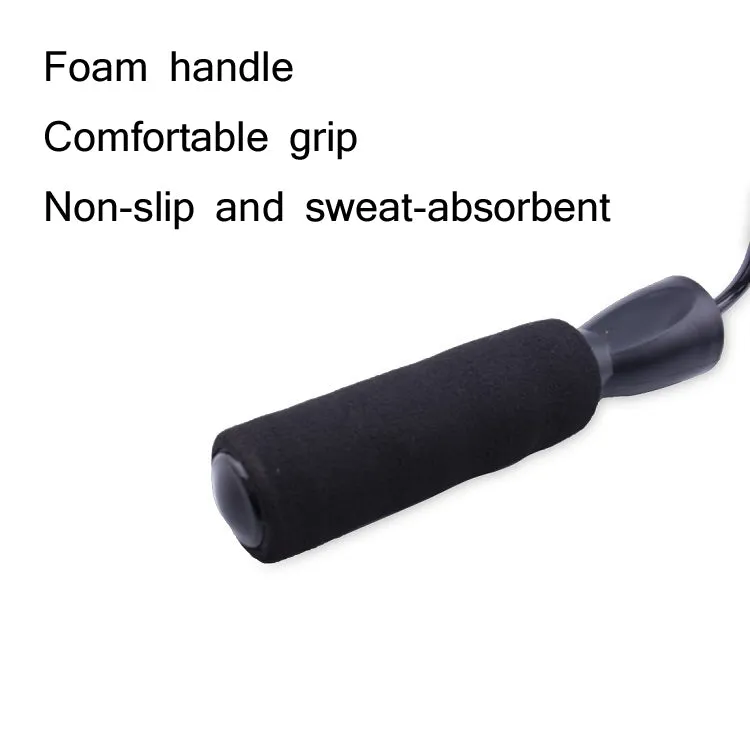 2.8m Special Foam Skipping Rope For Student Exams Outdoor Fitness Skipping Rope(Black)