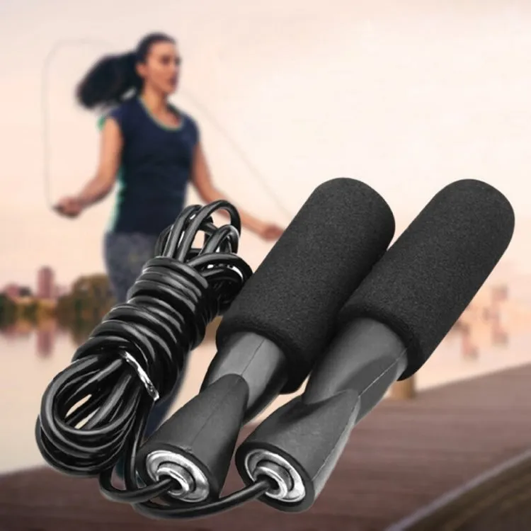 2.8m Special Foam Skipping Rope For Student Exams Outdoor Fitness Skipping Rope(Black)