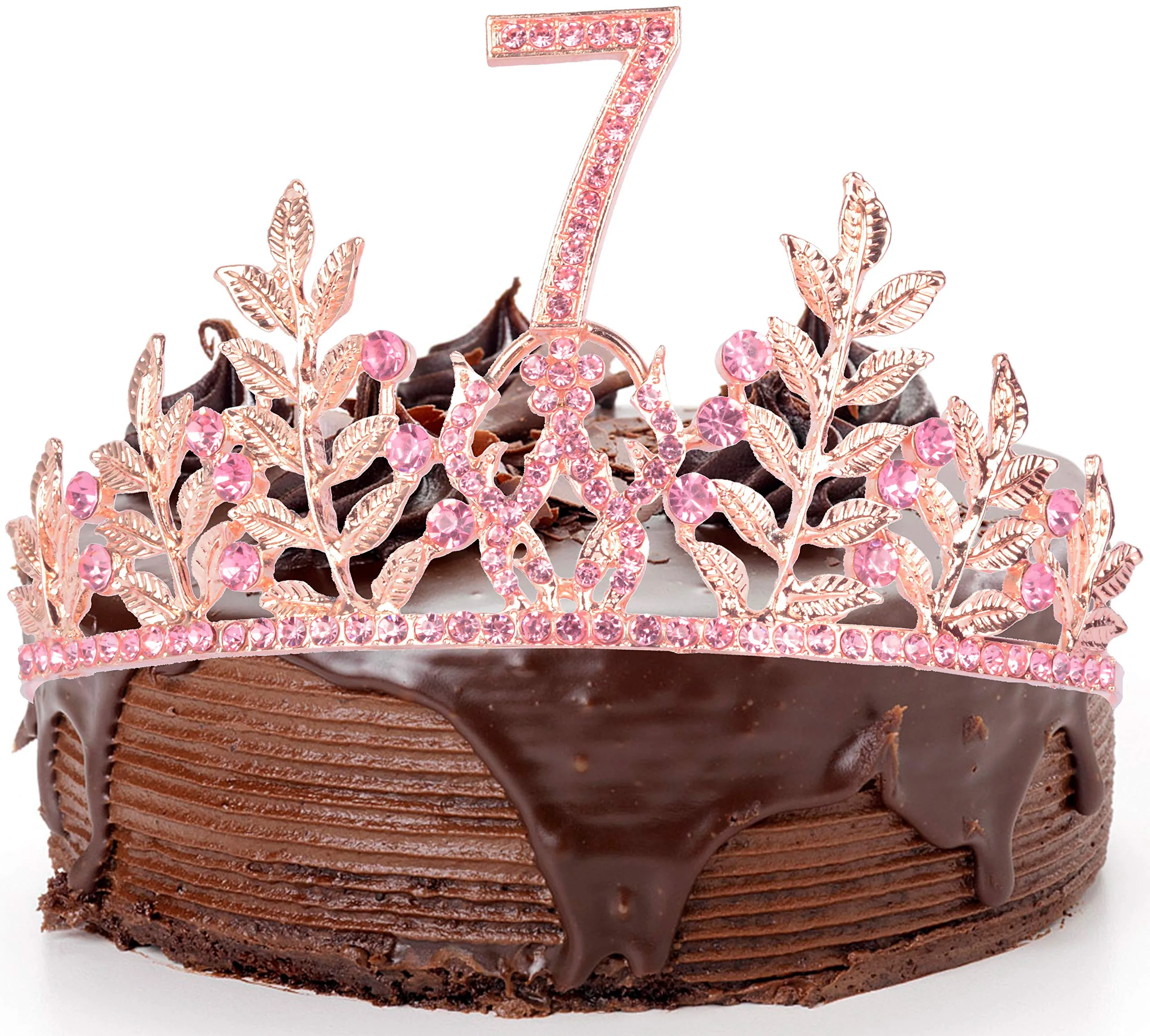 7th Birthday Gifts for Girls,7th Birthday Tiara and Sash,7 Fabulous Sash and Crystal