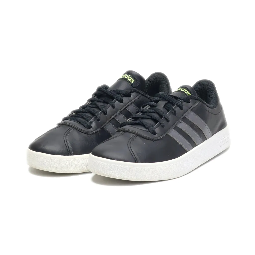 Adidas Court 2.0 Sneakers Pu Leather Black Colour For Kids