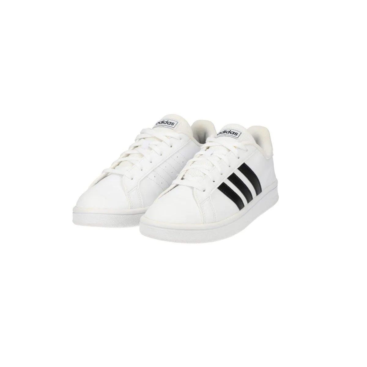 Adidas Grand Court Base Low-Top Sneakers Leather White Colour For Women