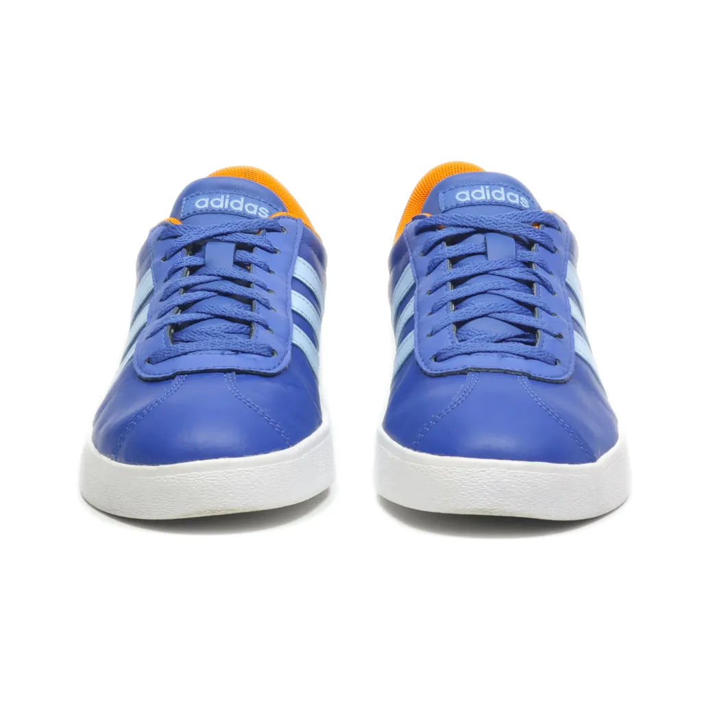 Adidas Vi Court 2.0 Low-Top Sneakers Leather Blue Colour For Women