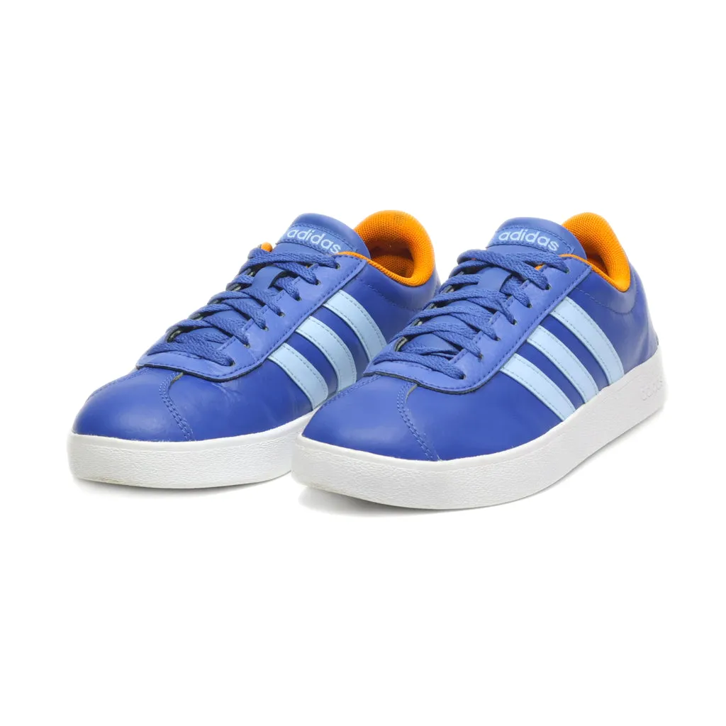 Adidas Vi Court 2.0 Low-Top Sneakers Leather Blue Colour For Women