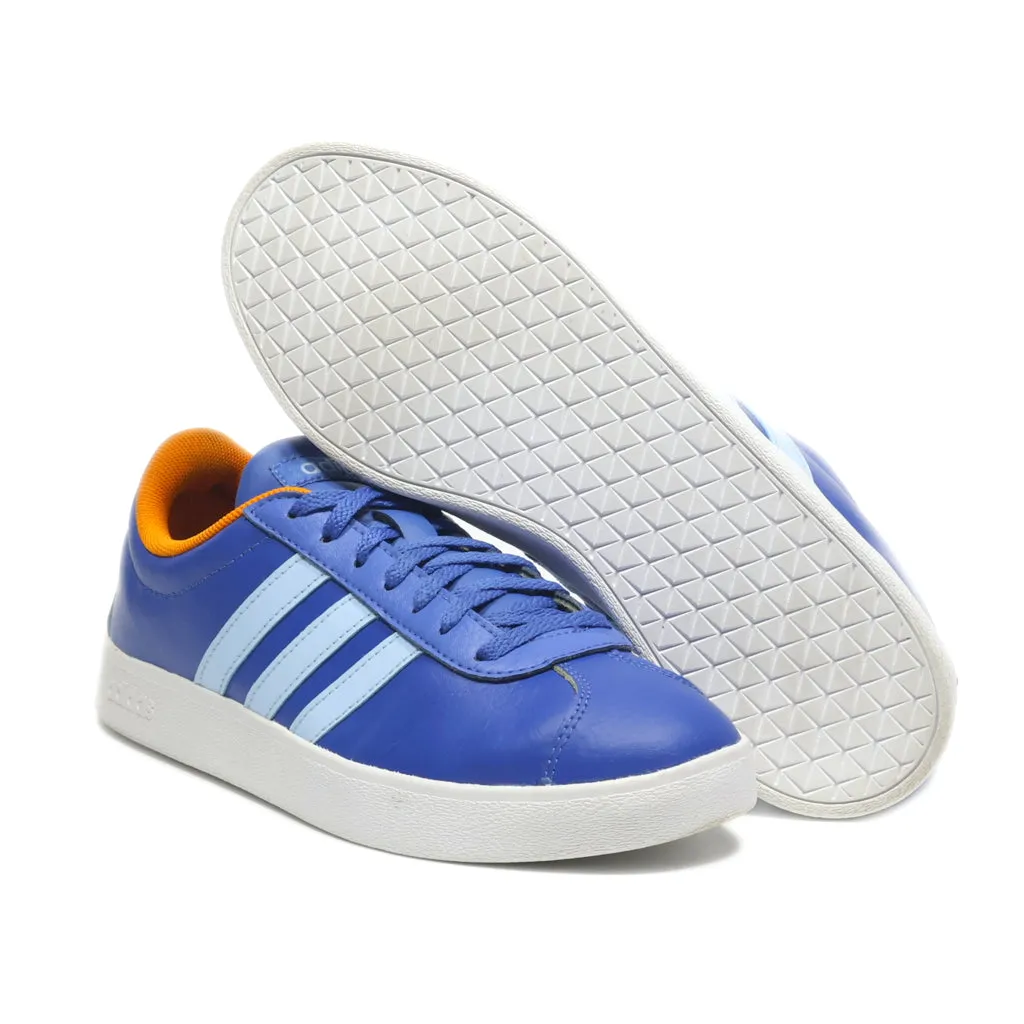 Adidas Vi Court 2.0 Low-Top Sneakers Leather Blue Colour For Women