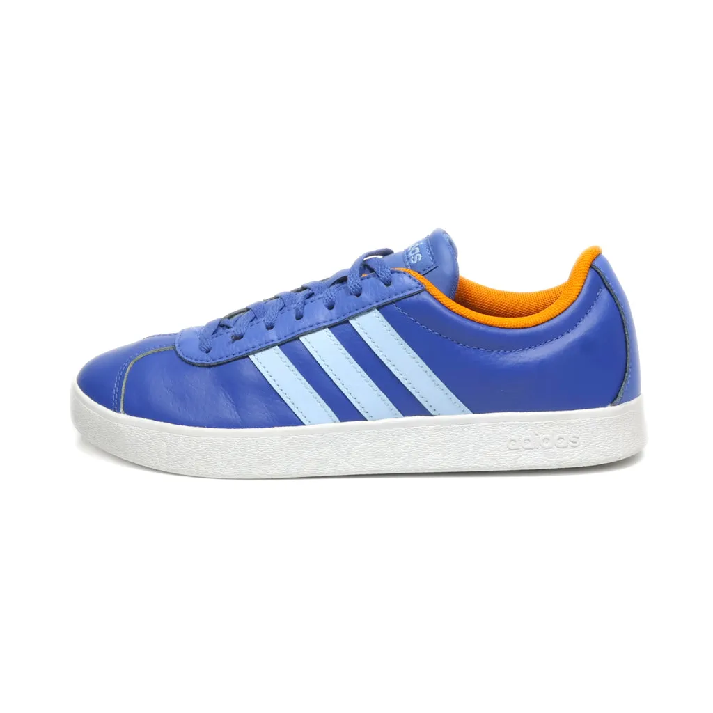 Adidas Vi Court 2.0 Low-Top Sneakers Leather Blue Colour For Women