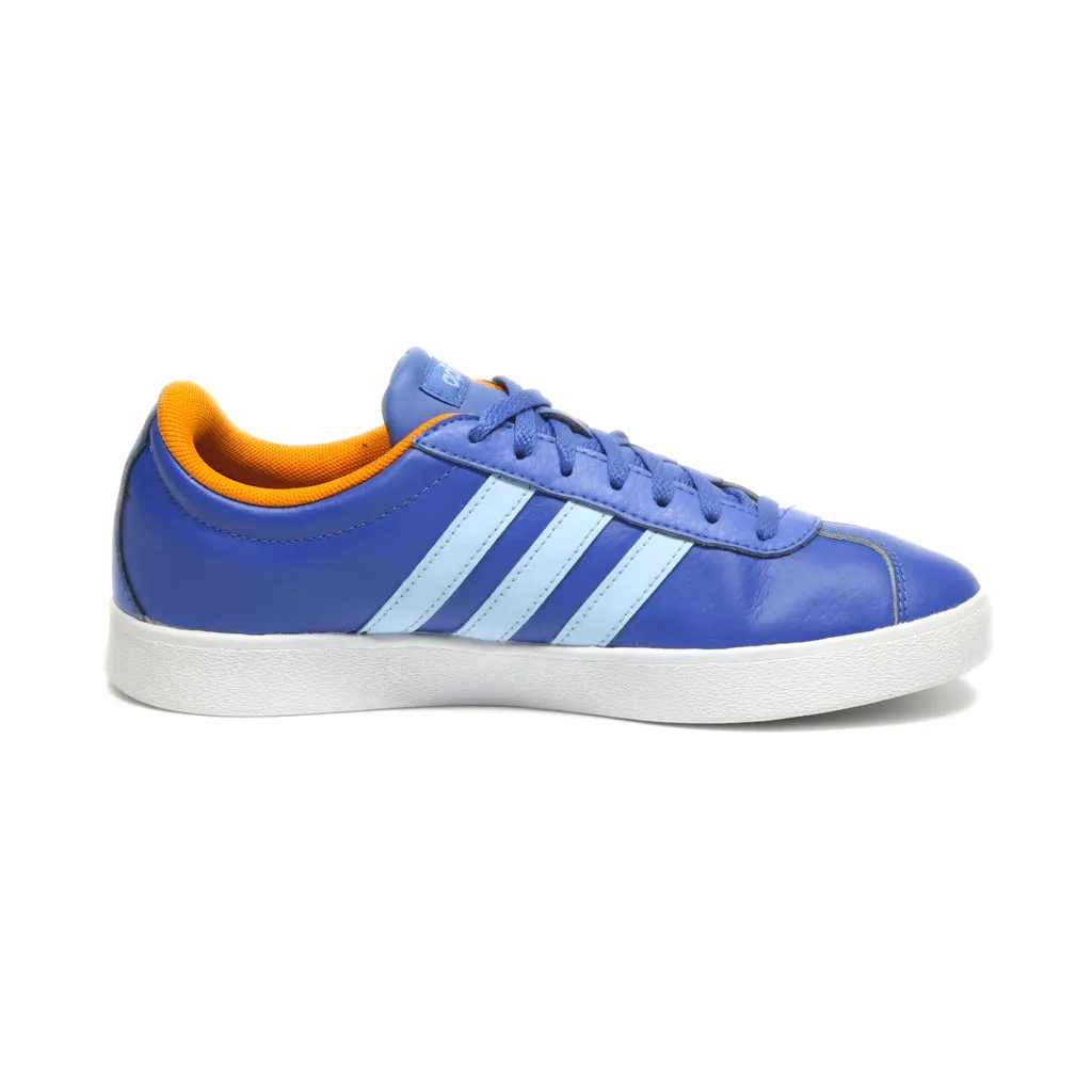 Adidas Vi Court 2.0 Low-Top Sneakers Leather Blue Colour For Women