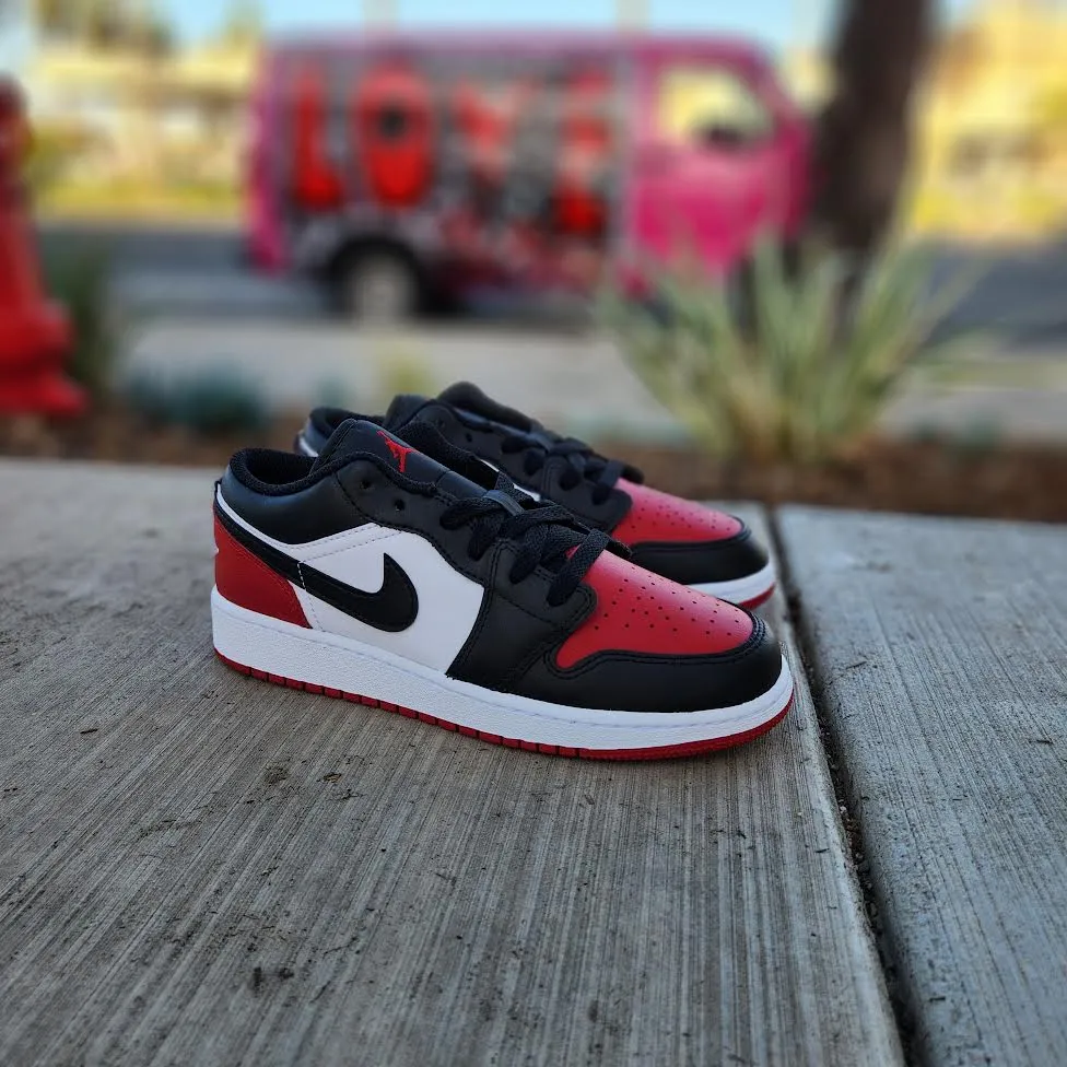 AIR JORDAN 1 LOW GS 'BRED TOE'