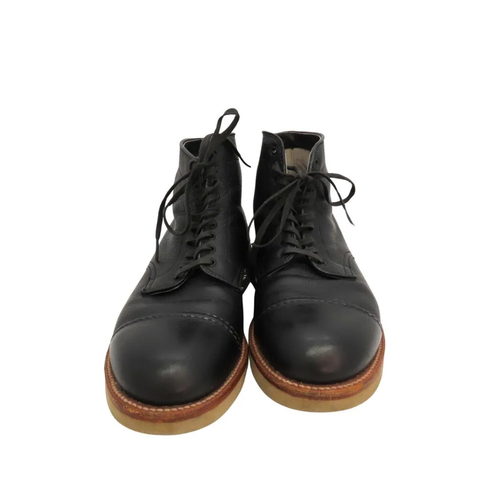 Alden Brown Leather Lace-Up Boots