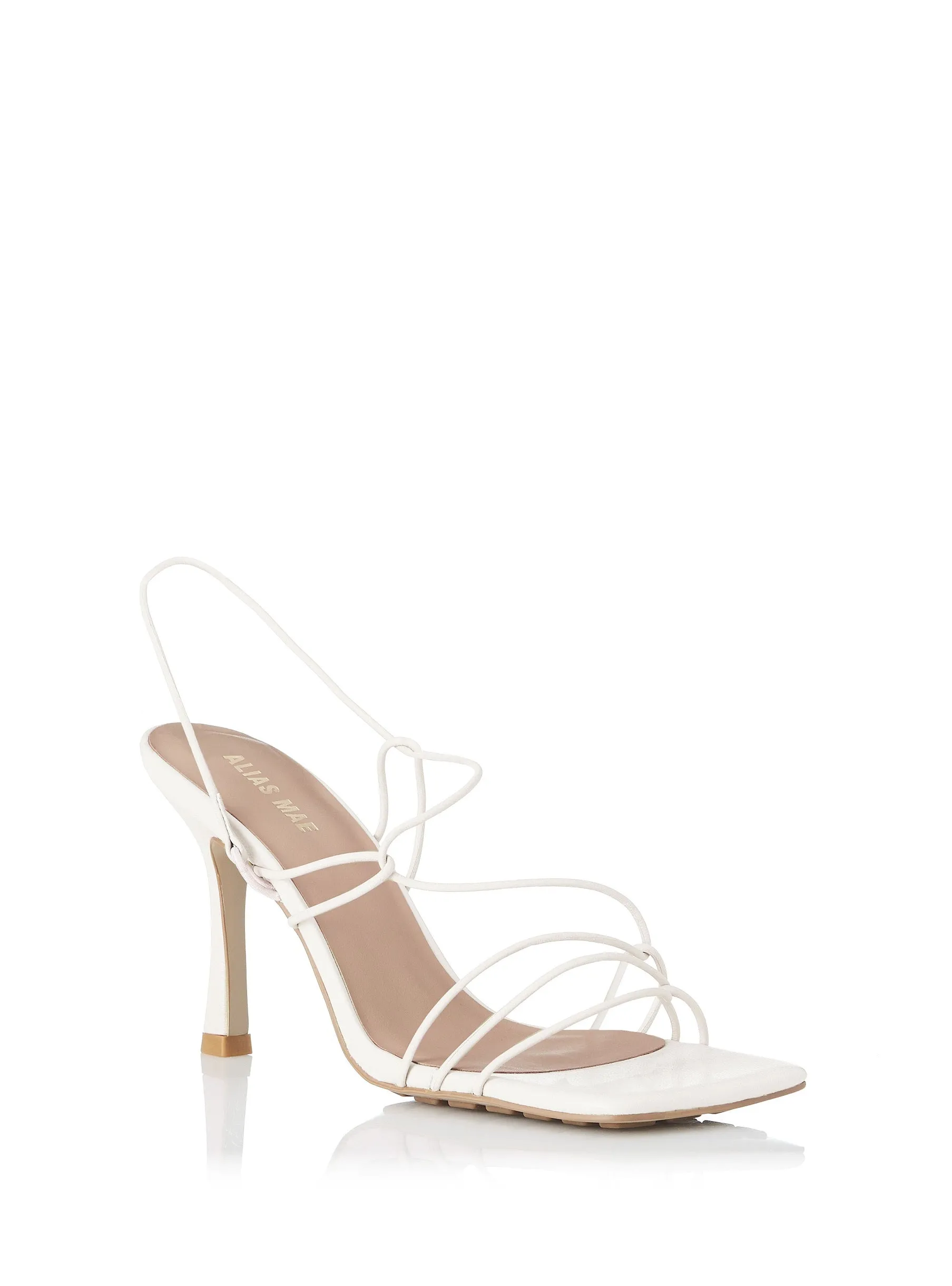 Alias Mae WOMENS LEYLA LEATHER HEELS - IVORY