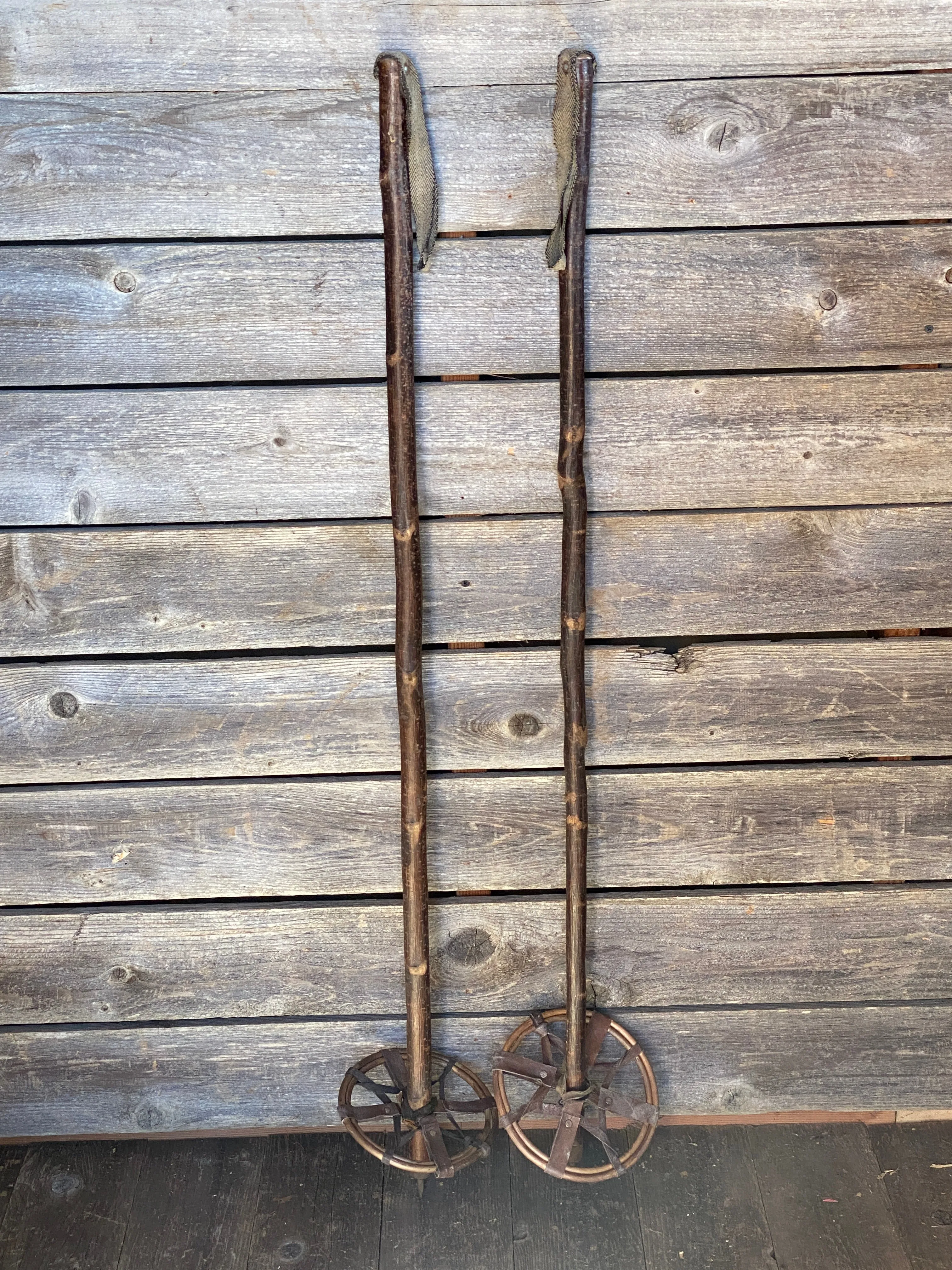 Antique Hickory Ski Poles