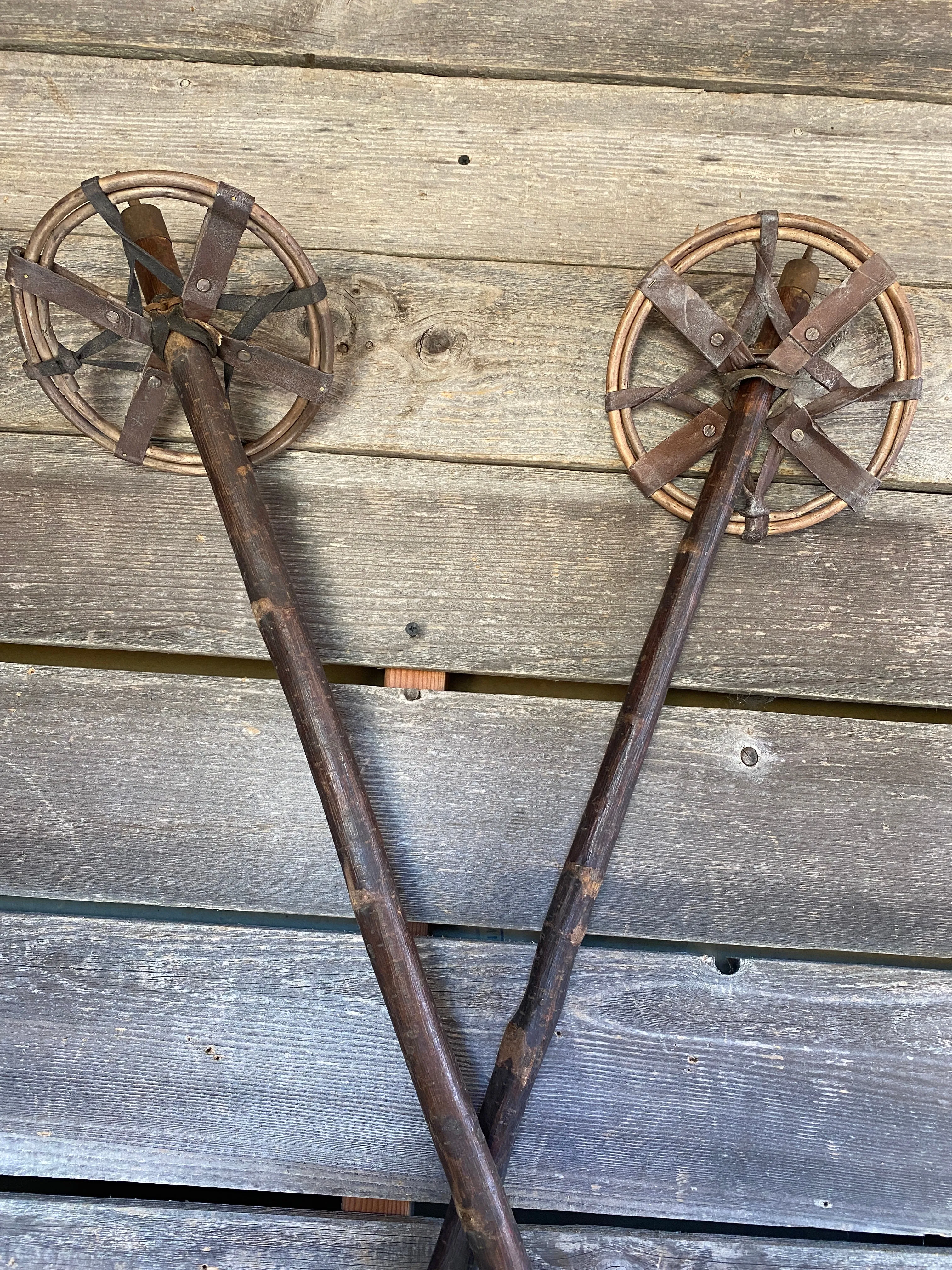 Antique Hickory Ski Poles