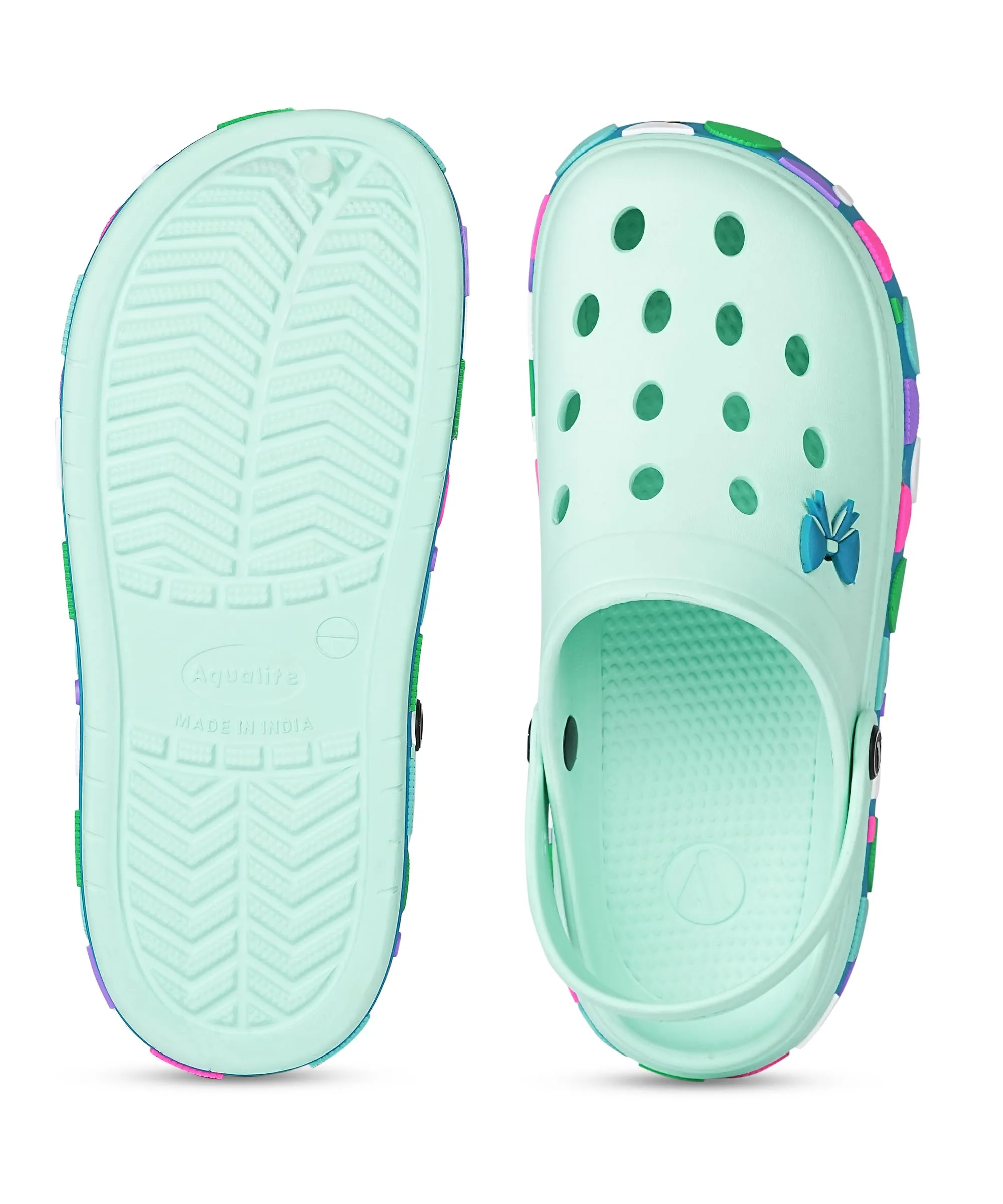 Aqualite Women's Sea Green Clogs - 5 UK