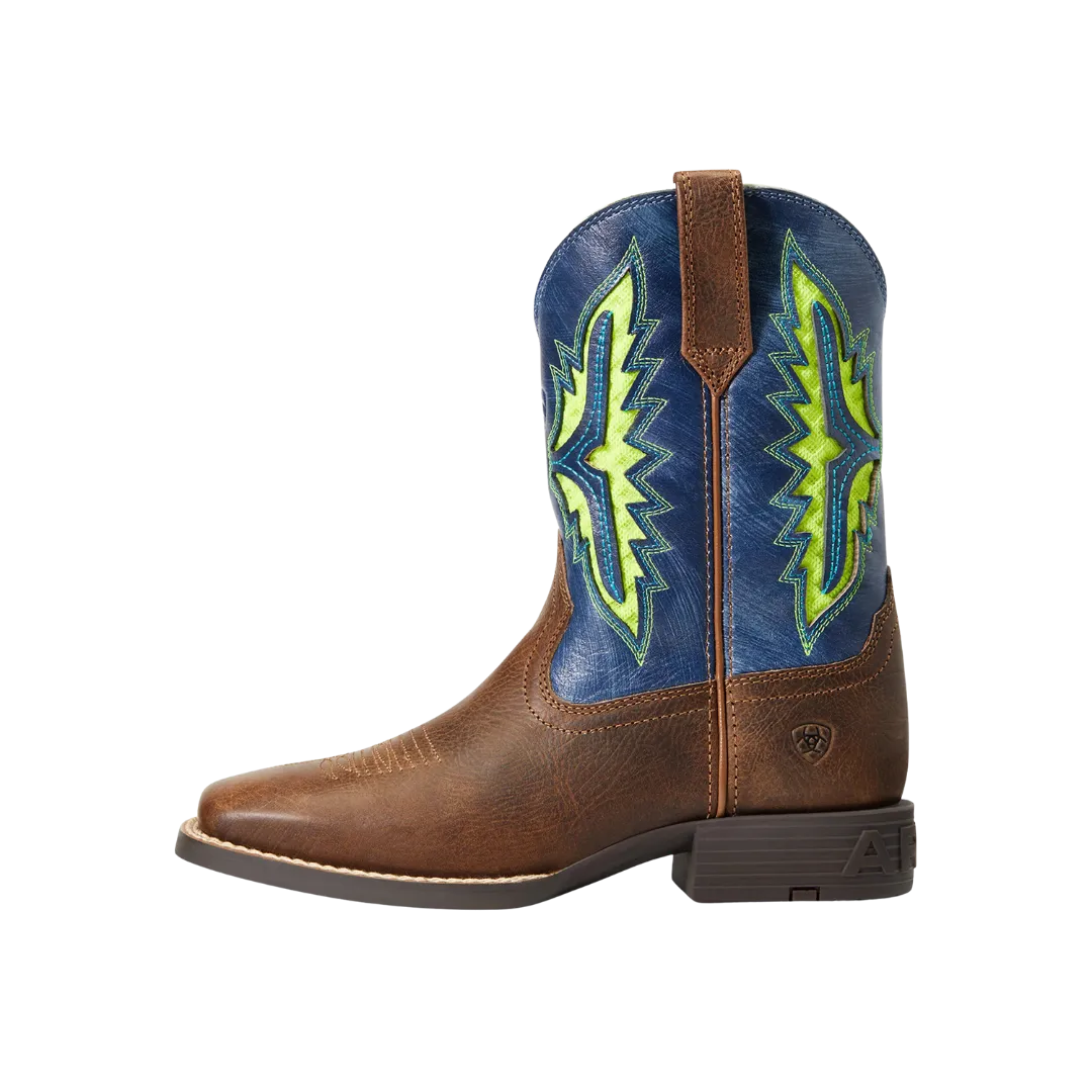 Ariat Kid's Koel VentTEK Western Rowdy Rust Square Toe Boot