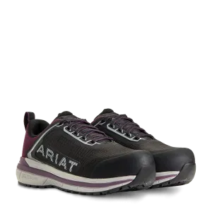 Ariat Ladies Outpace Black & Shadow Purple Composite Toe Sneakers 10040323