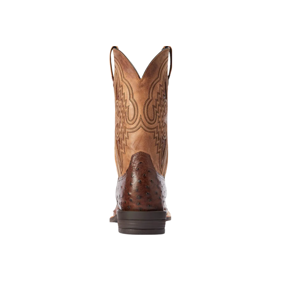 Ariat Men's Dark Tabac Full Quill Ostrich Dagger Boot