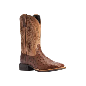 Ariat Men's Dark Tabac Full Quill Ostrich Dagger Boot