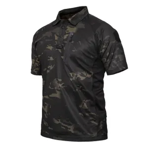 Army Tactical Outdoor Quick-Dry Camo Polo Sleeve