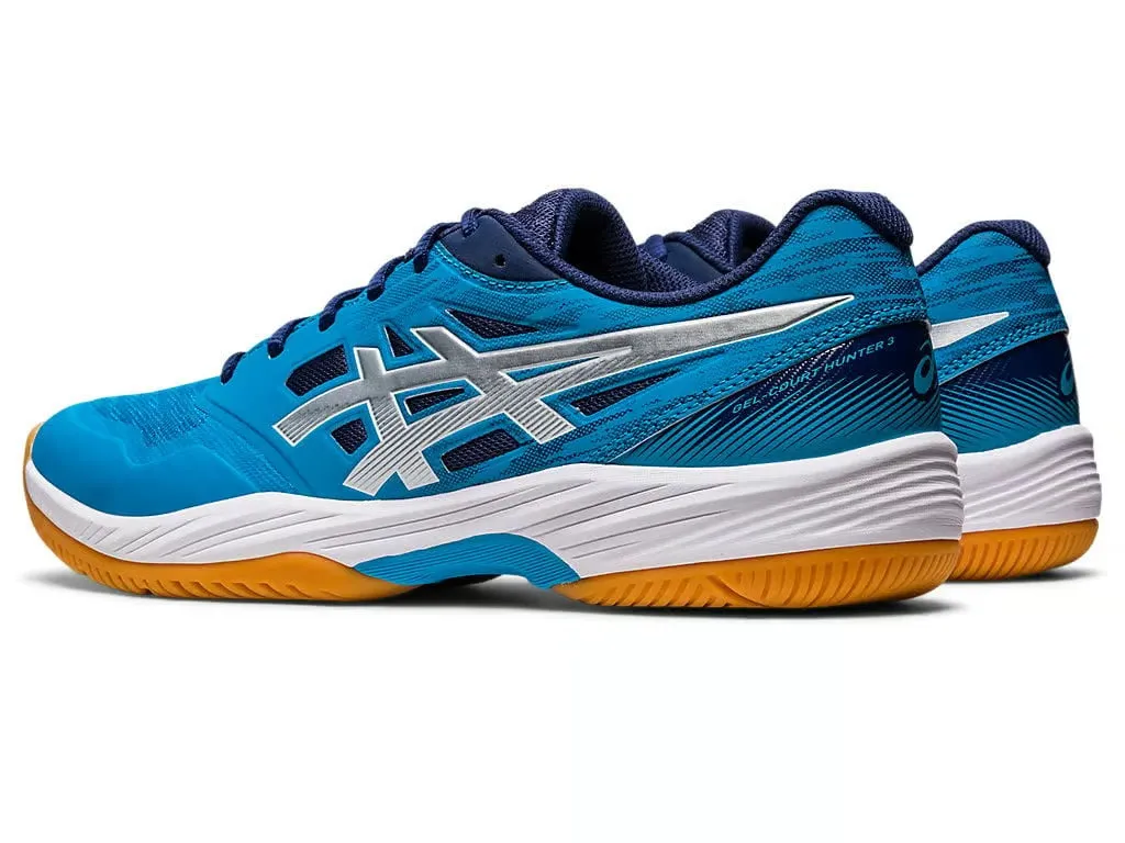 Asics Gel Court Hunter 3 Badminton Shoes - Island Blue/Pure Silver