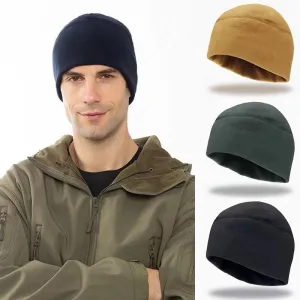 Autumn Winter Men's Hat Tactical Riding Outdoor Marine Corps Thicken Warm Windproof Fleece Hat Earflap Mountaineering Army Cap