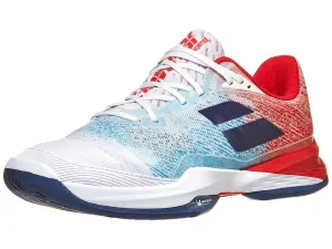 Babolat Jet Mach 3 All Court Men's Pickleball Shoe (White/Estate Blue)