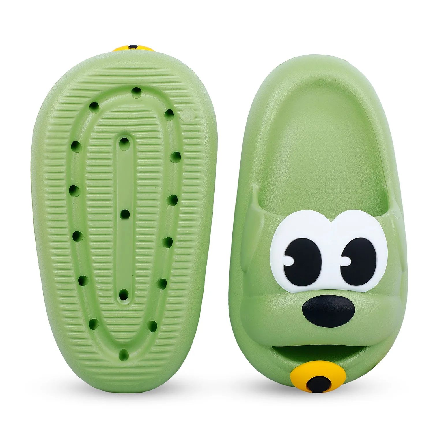 Baby Moo Dog Waterproof Soft Slippers Anti-Skid Sliders - Green