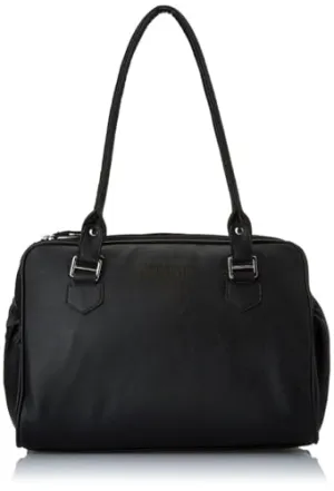 Baggit Women Black Duffle Handbag Medium Size | Ladies Stylish Casual Purse Bag