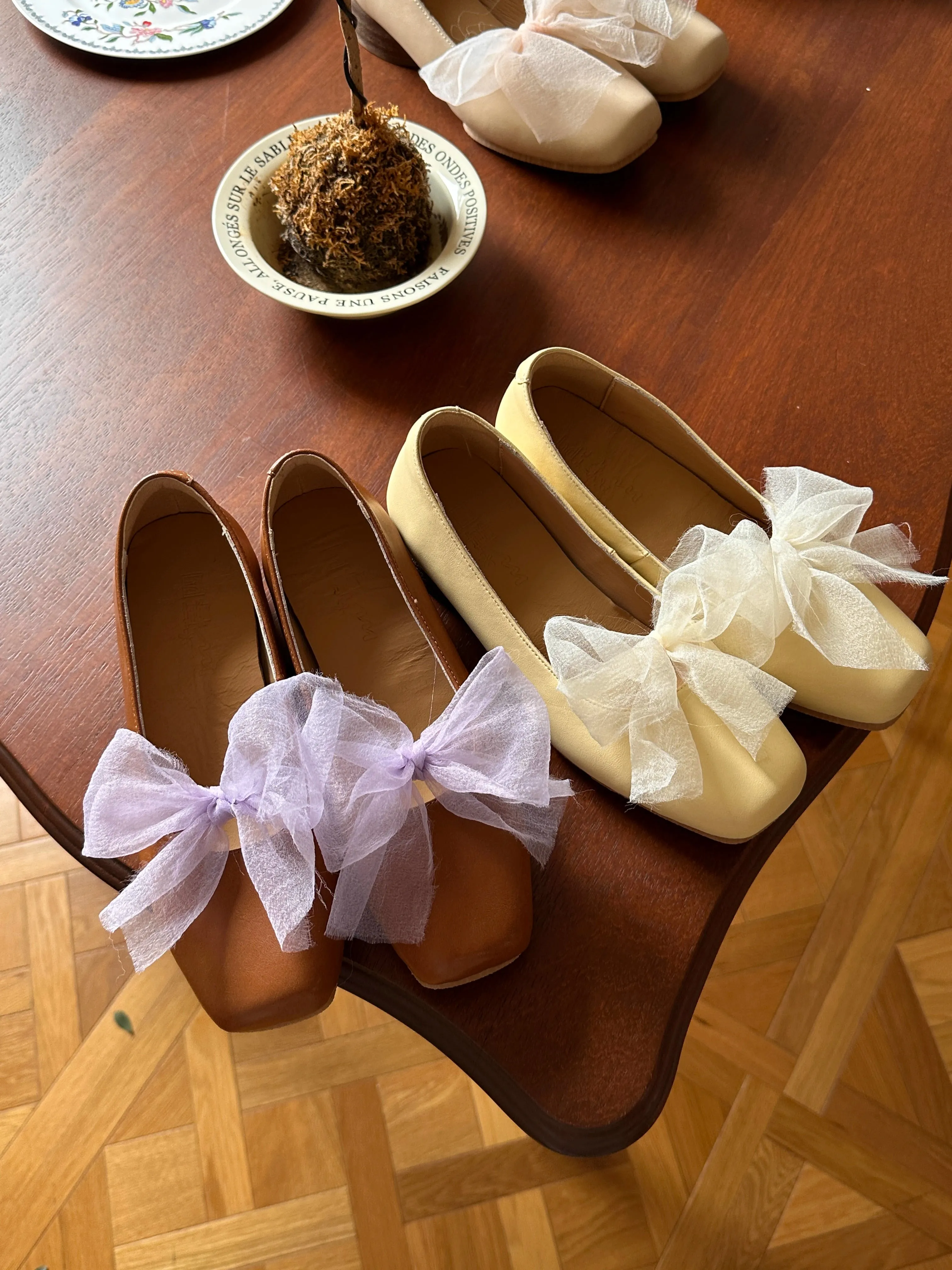 Balletcore Square Toe Shallow Shoes