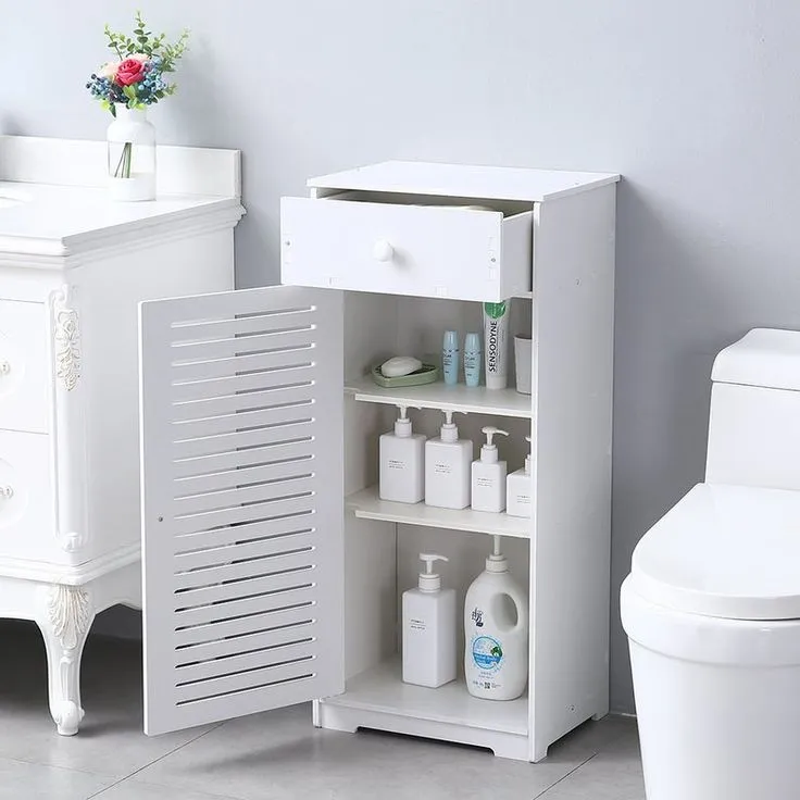 Bathroom PVC Floor Standing Storage Cabinet For Multipurpose Use By Miza