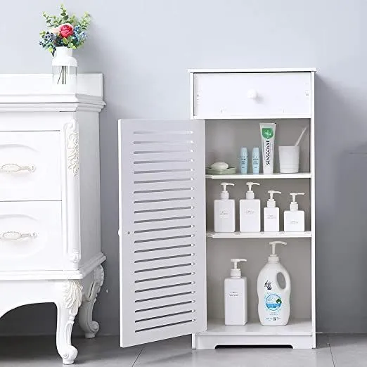 Bathroom PVC Floor Standing Storage Cabinet For Multipurpose Use By Miza