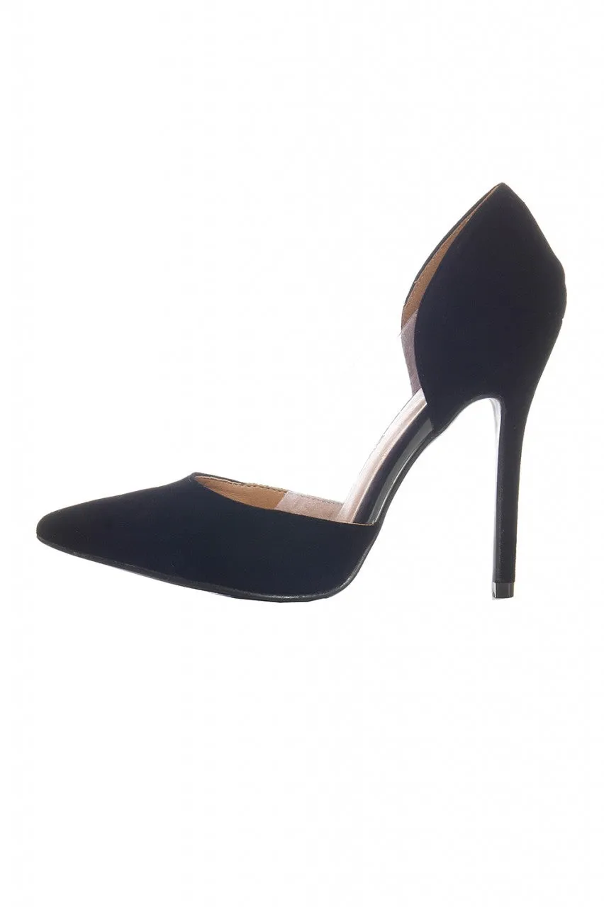 Black Perspex Insert Court Shoes