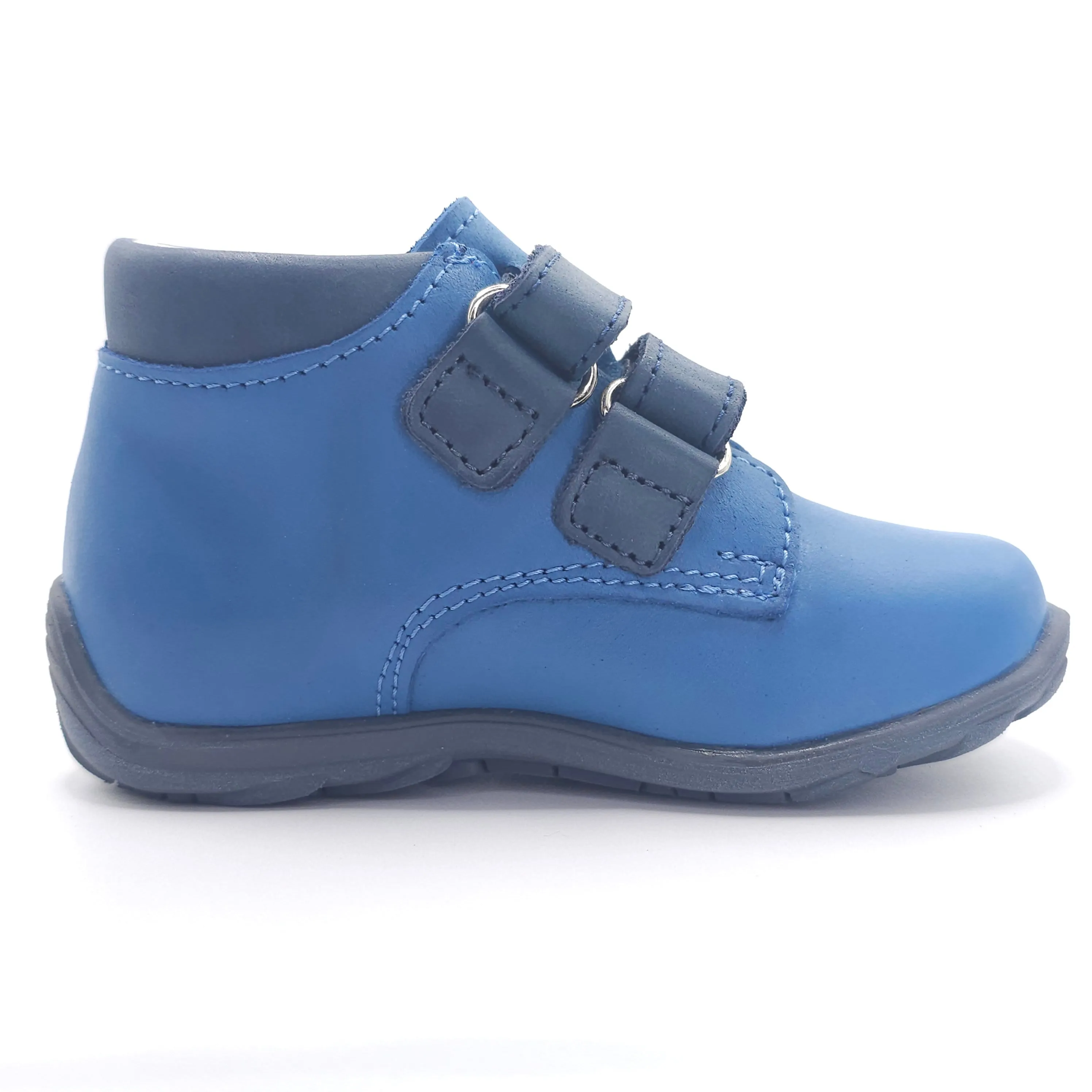 Boys Double Velcro Shoe In Blue