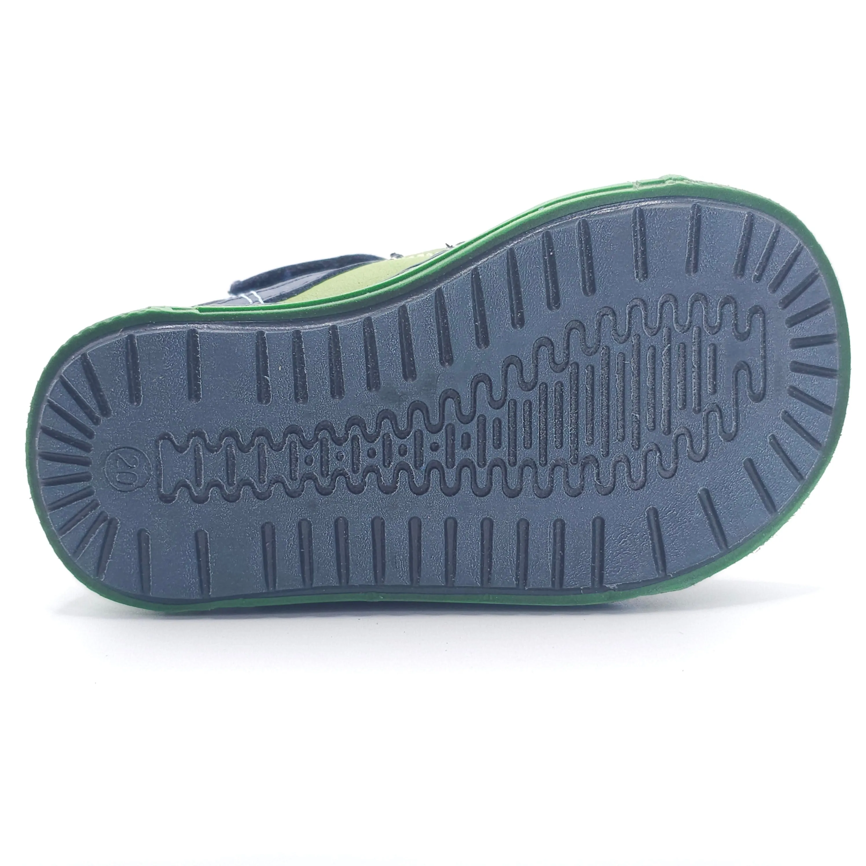 Boys High Zip Shoe In Green