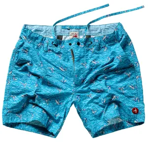 Bright Blue Soaring Barnswallow Paddle Short by Relwen-  6.5"