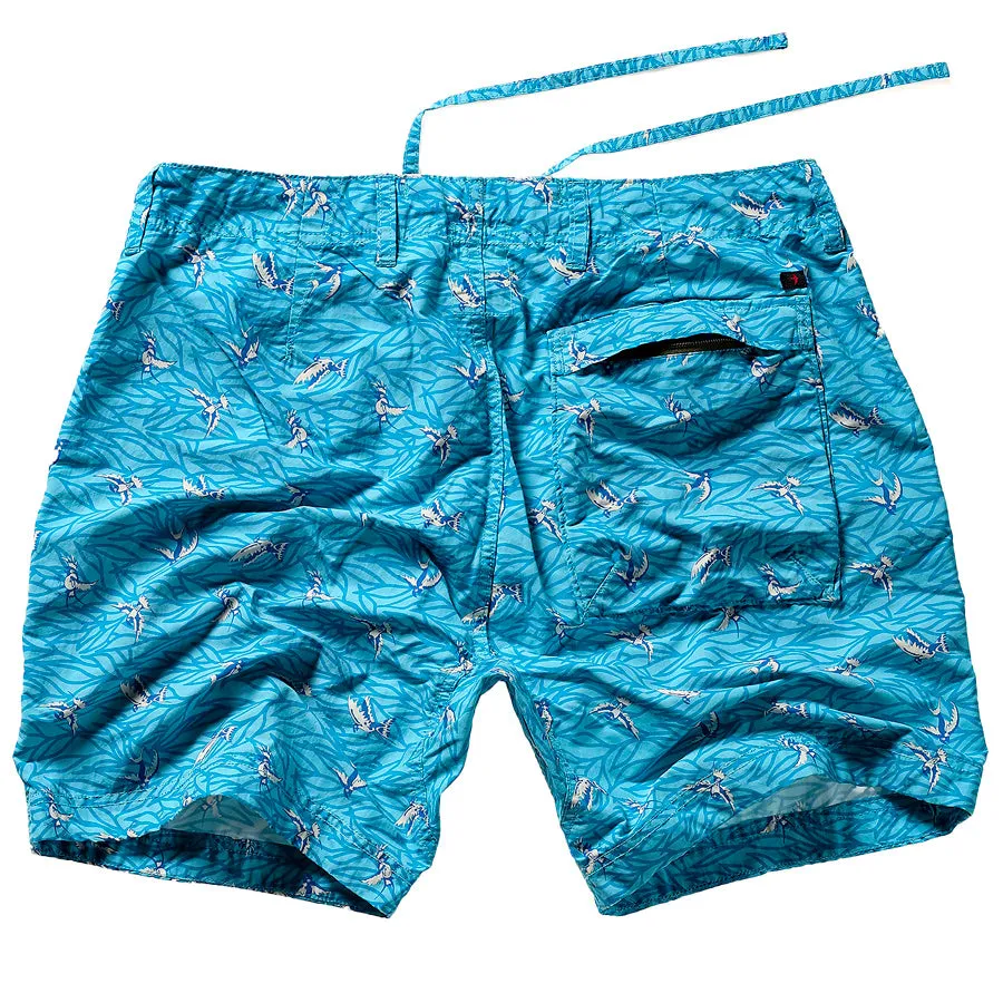 Bright Blue Soaring Barnswallow Paddle Short by Relwen-  6.5"