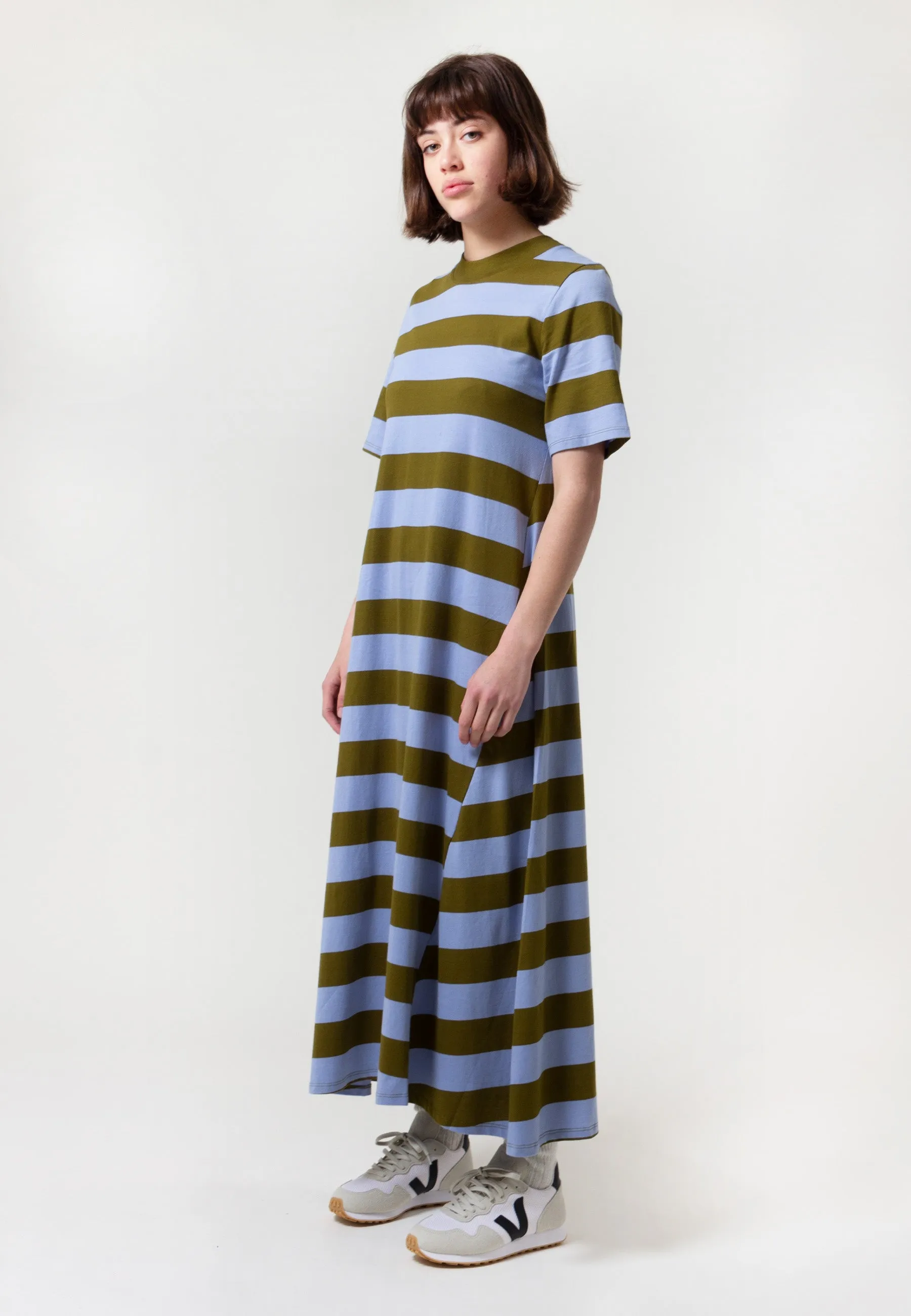 Building Block T-Shirt Swing Dress - horizon lines