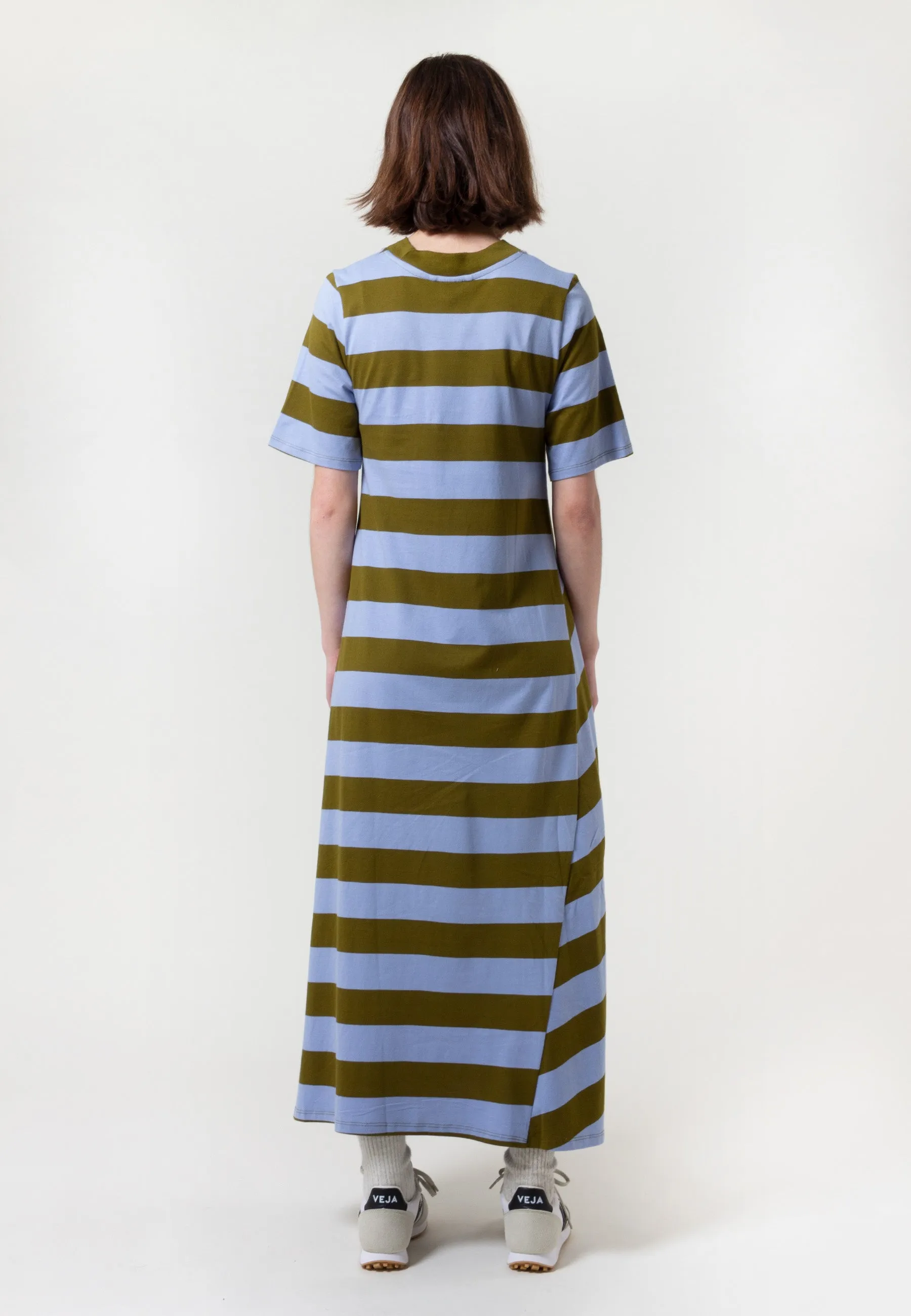 Building Block T-Shirt Swing Dress - horizon lines