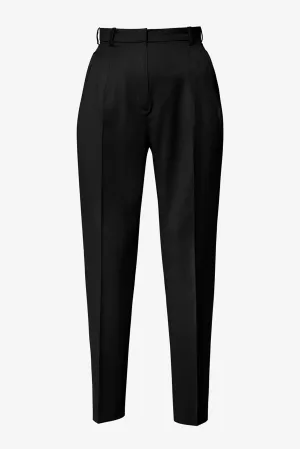 Classic Conic Wool Pants in Black