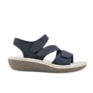 CLIFFS -  Faux Leather Open Toe Flat Sandals