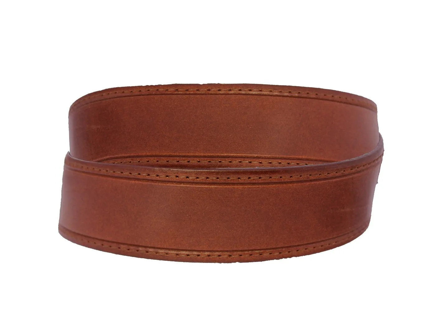 Cognac #485 Western Cowboy Belt Wide Leather - Removable Buckle