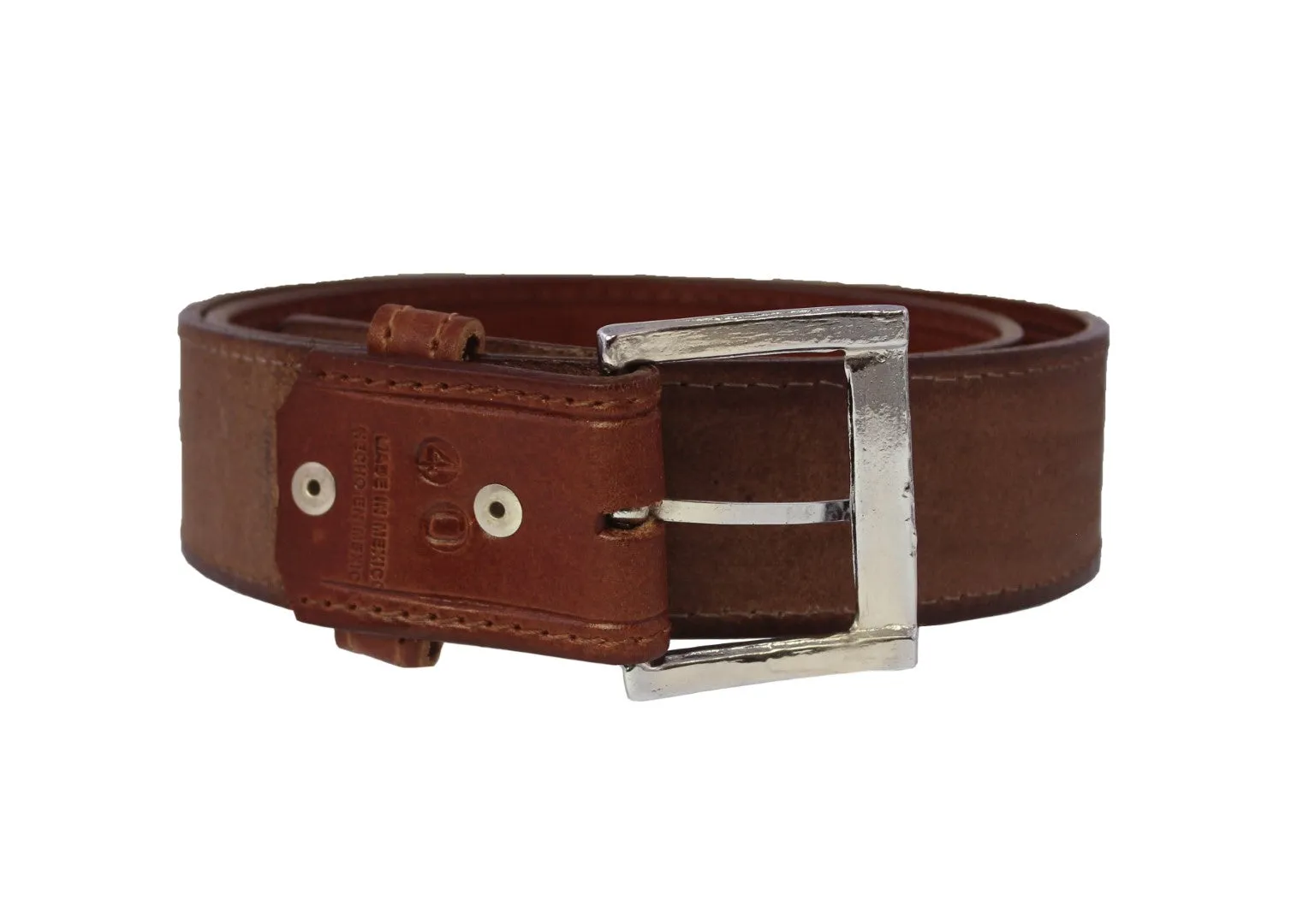 Cognac #485 Western Cowboy Belt Wide Leather - Removable Buckle