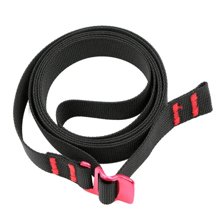 COOL CAMP CF-712 2pcs /Pack Outdoor Camping Quick Release Tie Down Straps Roof Tie Down Rope Backpack Tie Strap(Black)