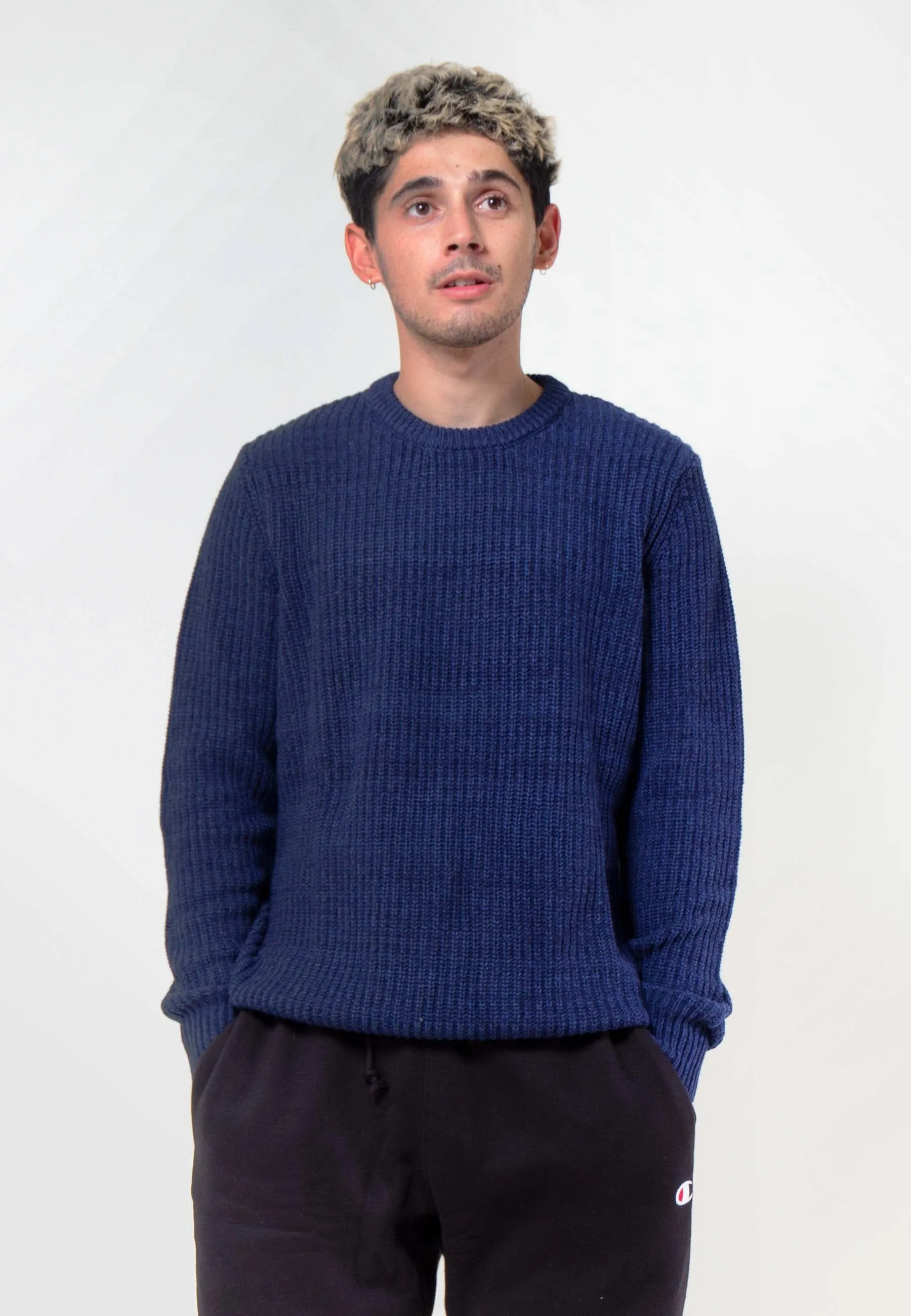 Crew Knit - blue melange