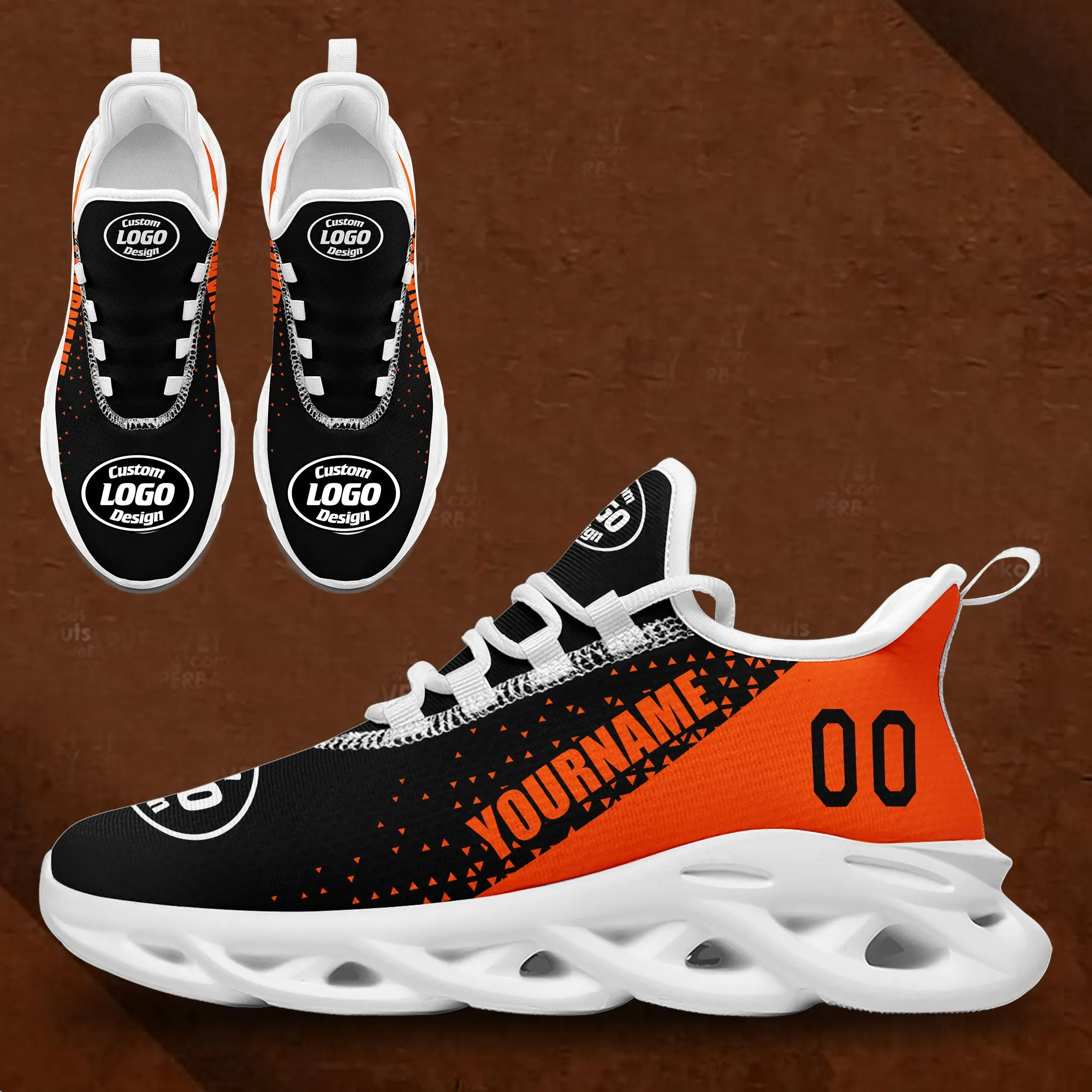 Custom Black Orange Jersey MaxSoul Shoes and Hat Combo Offer Personalized ZH-D0b0087-b