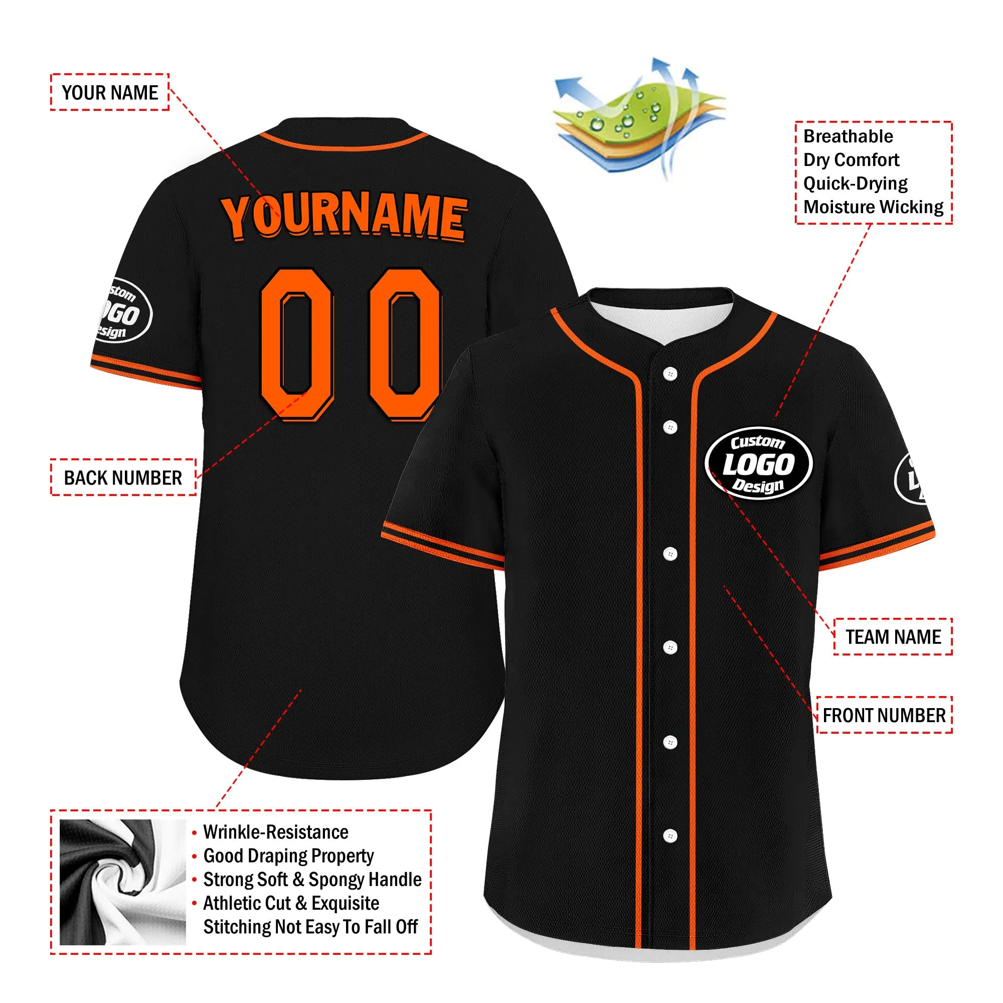 Custom Black Orange Jersey MaxSoul Shoes and Hat Combo Offer Personalized ZH-D0b0087-b